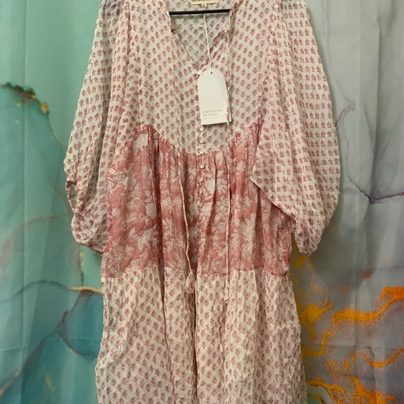 NWT Daughters of India Nora mini Dress -primrose- size: M - Picture 5 of 6